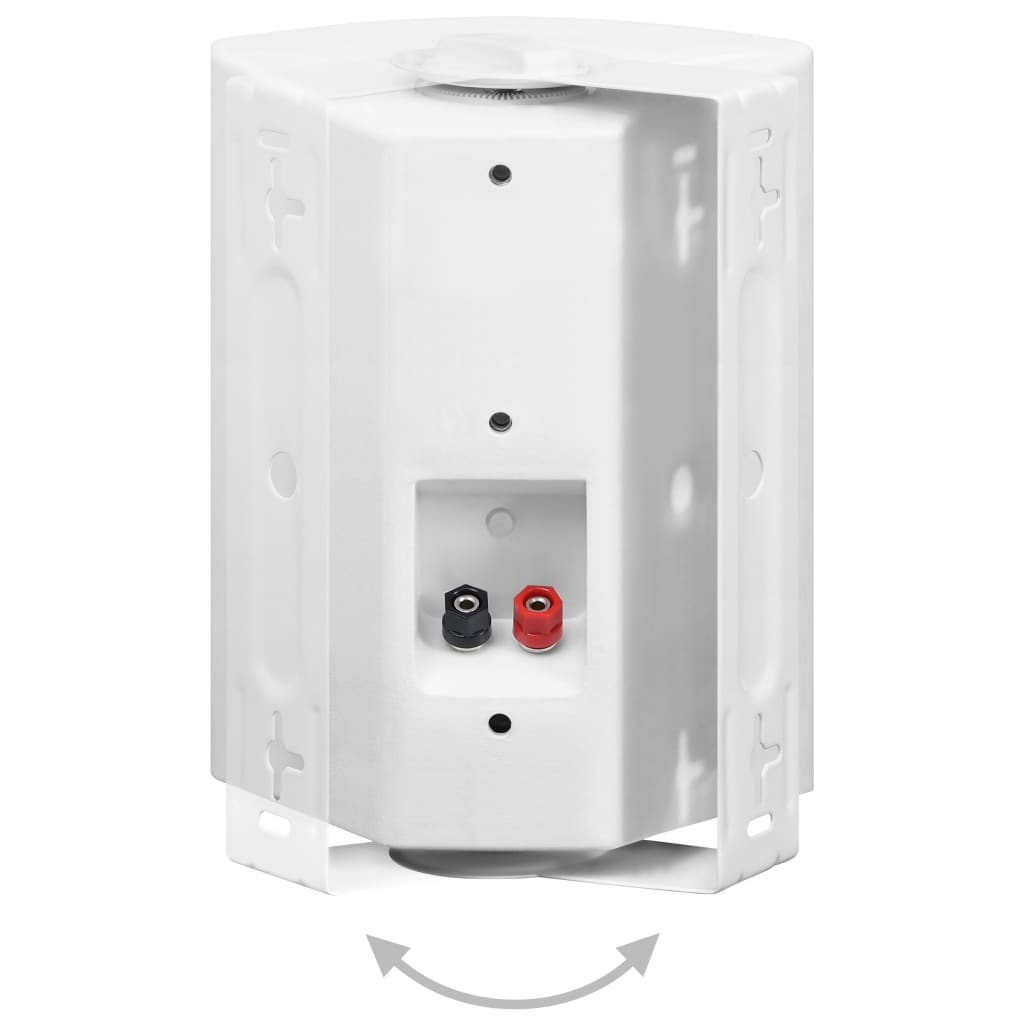 Wall-mounted Stereo Speakers 2 pcs White Indoor Outdoor 100 W